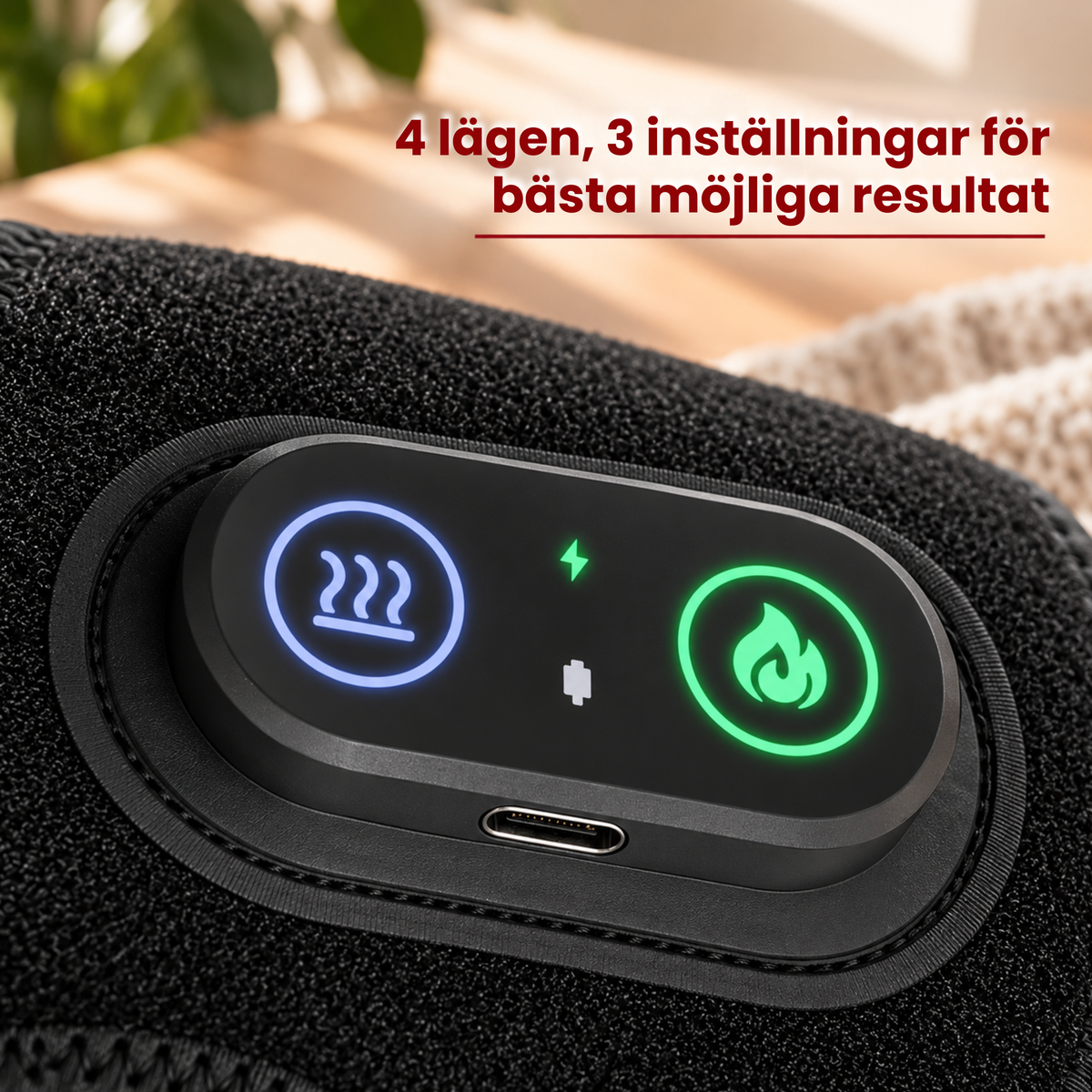 Linderva™ – kontrollknappar och ljuslägen
