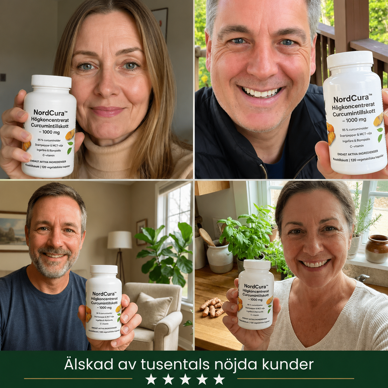 NordCura™ | Högkoncentrerat Curcumintillskott – 1000 mg
