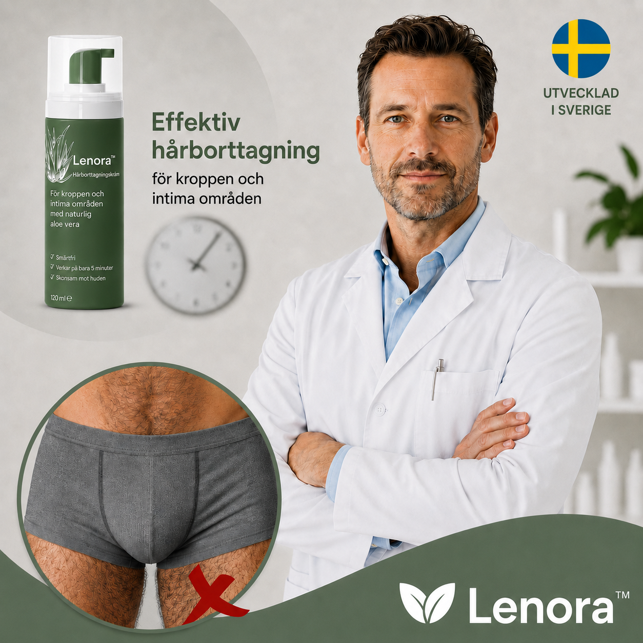 Lenora™ | Skonsam hårborttagningskräm för intimområdet & kroppen