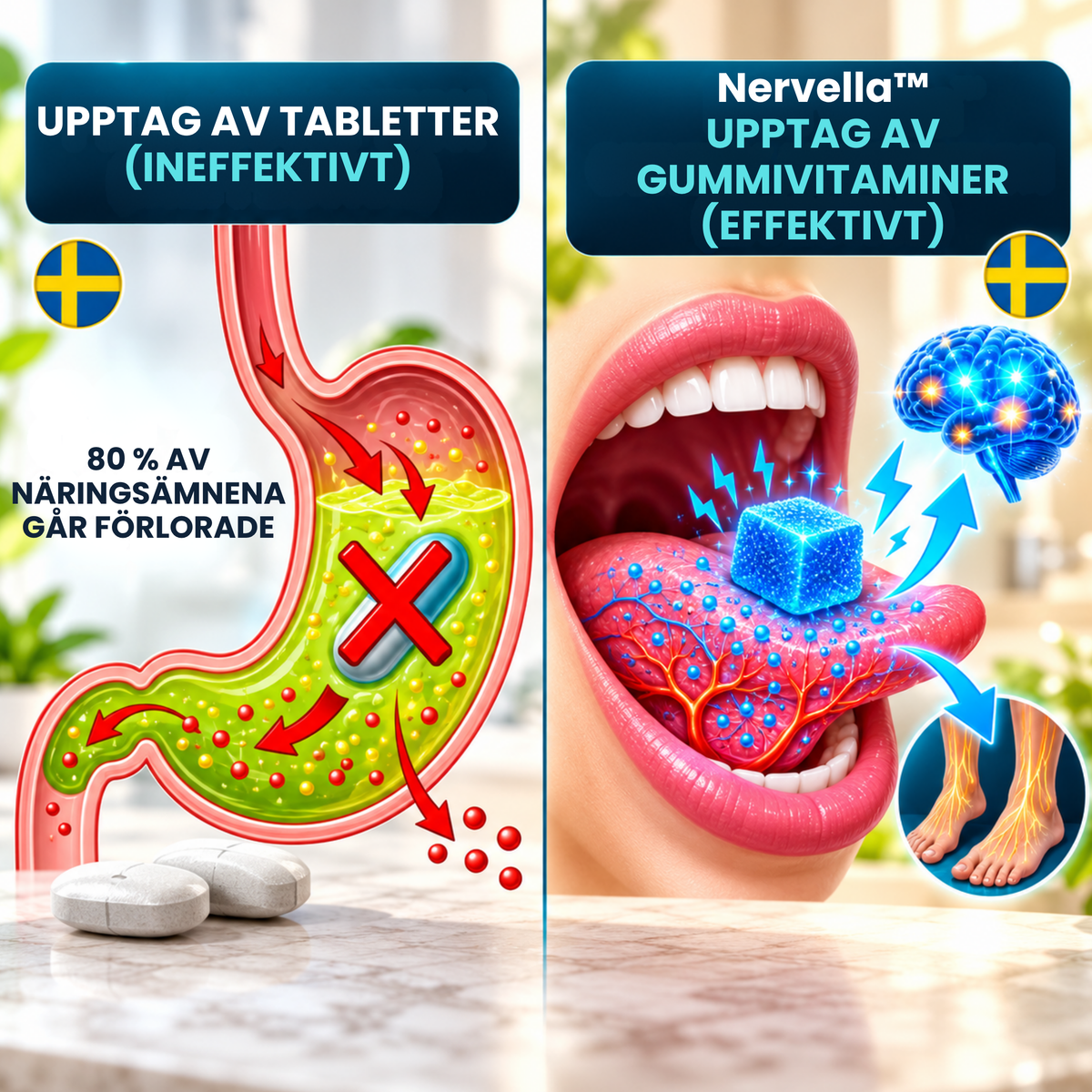 Nervella™ | Vingummin för nervhälsa och normal nervfunktion