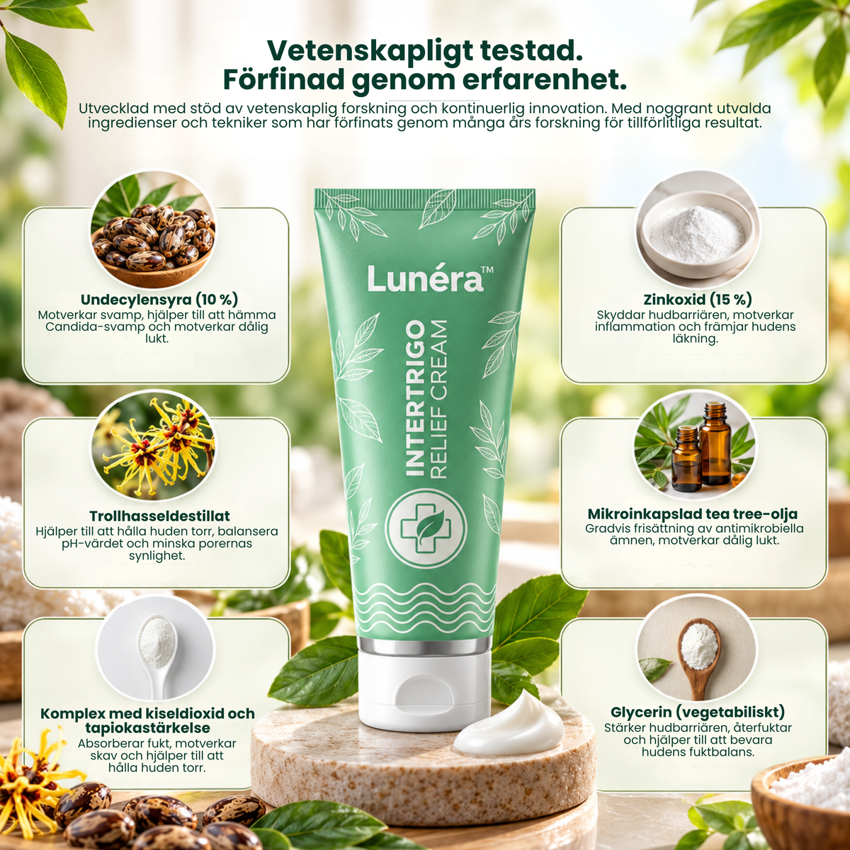 Lunéra™ | Hudveckskräm – Slut på sveda, fukt och lukt i hudveck