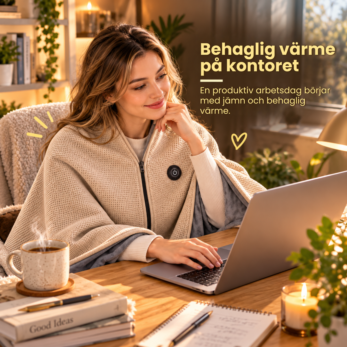 Bärbar Värmefilt | Njut av behaglig värme när du behöver den som mest