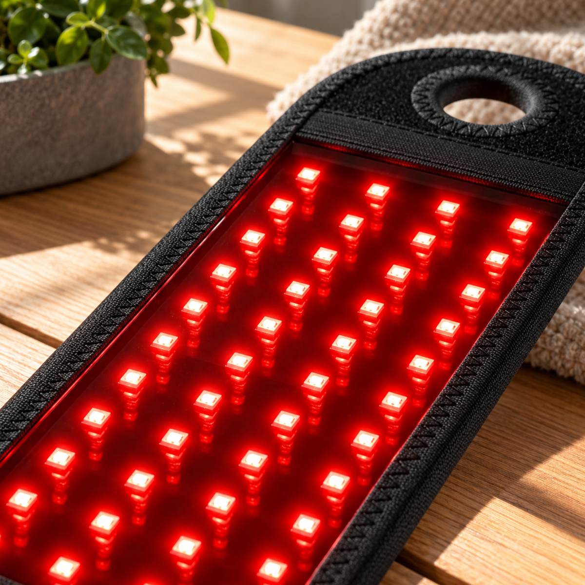 Linderva™ – röda LED-lampor på handledsbandet