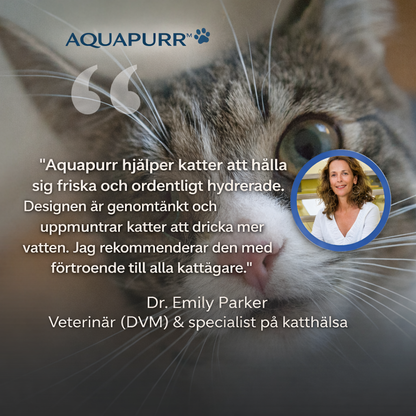 AquaPurr™ | Automatisk Vattenfontän för Katter – Främjar Bättre Hydrering