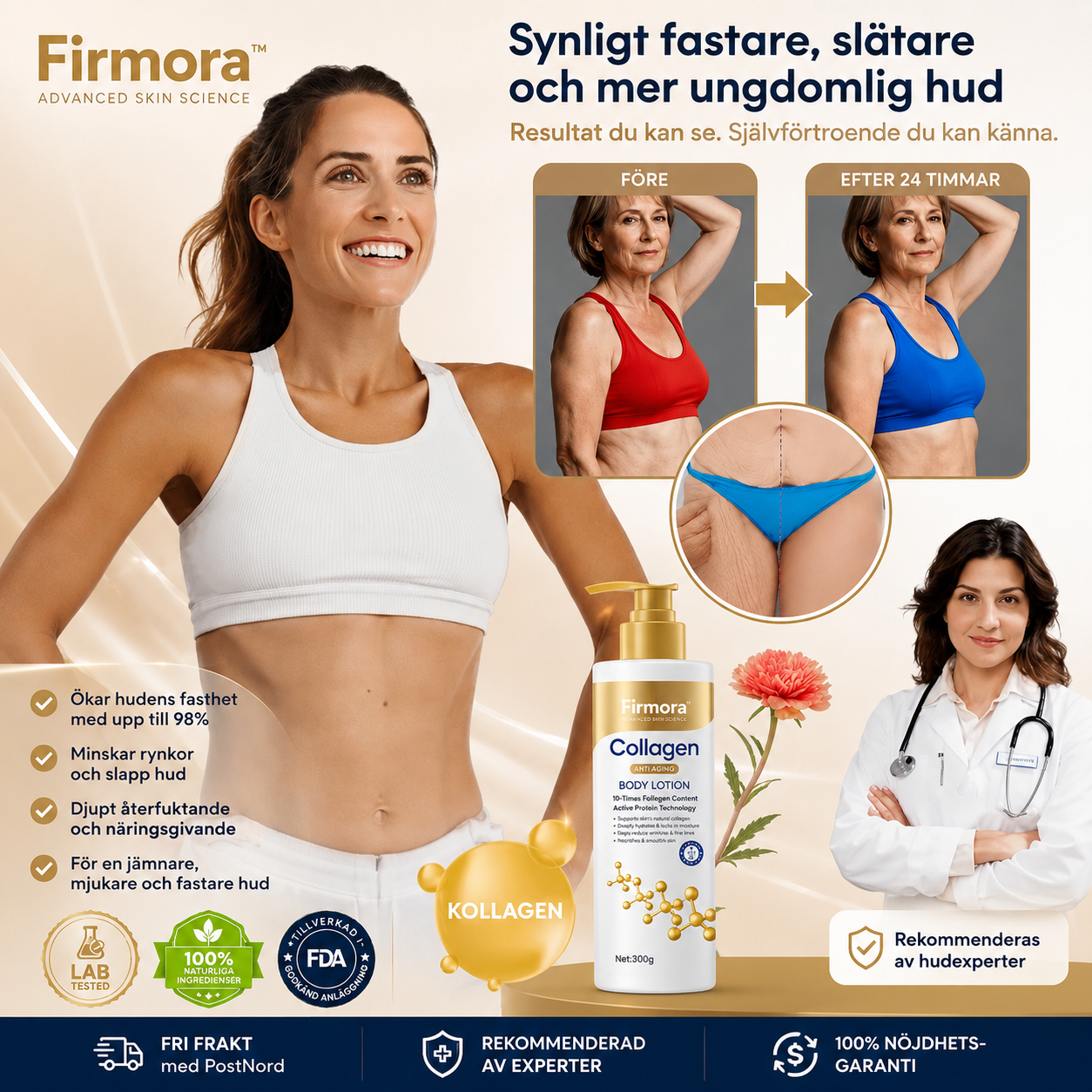 Firmora™ | Synligt fastare, slätare och mer ungdomlig hud