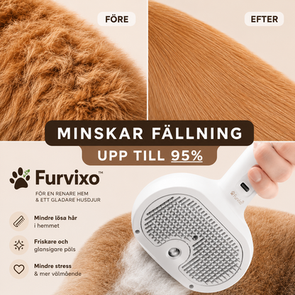 Furvixo™ | Ångborste för Pälsvård & Mindre Hår