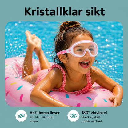 AquaSnap™ | Sätt på på några sekunder – bekväm simmask för barn