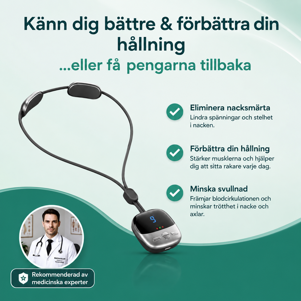 Cervexa™ | EMS Nackmassager för Smärtlindring & Djup Avslappning