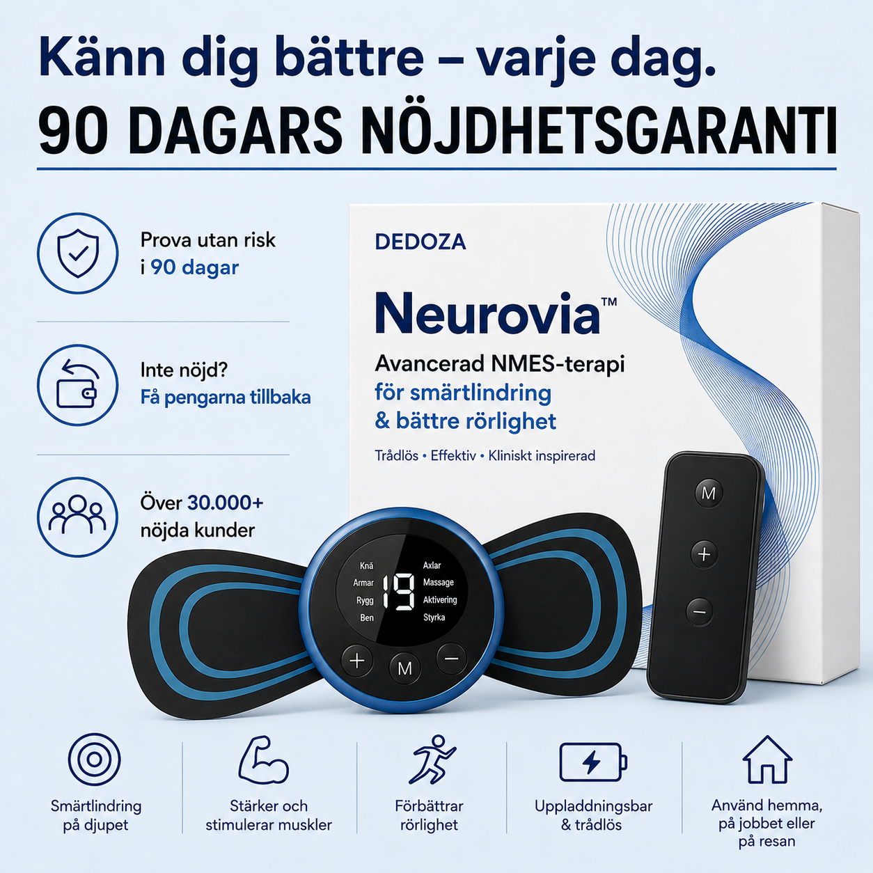 Neurovia™ | Avancerad NMES-terapi för Smärtlindring & Bättre Rörlighet