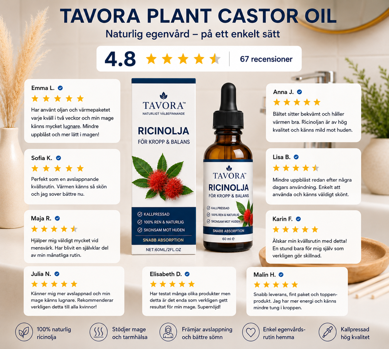 Tavora™ | Ricinoljepaket för naturligt välmående