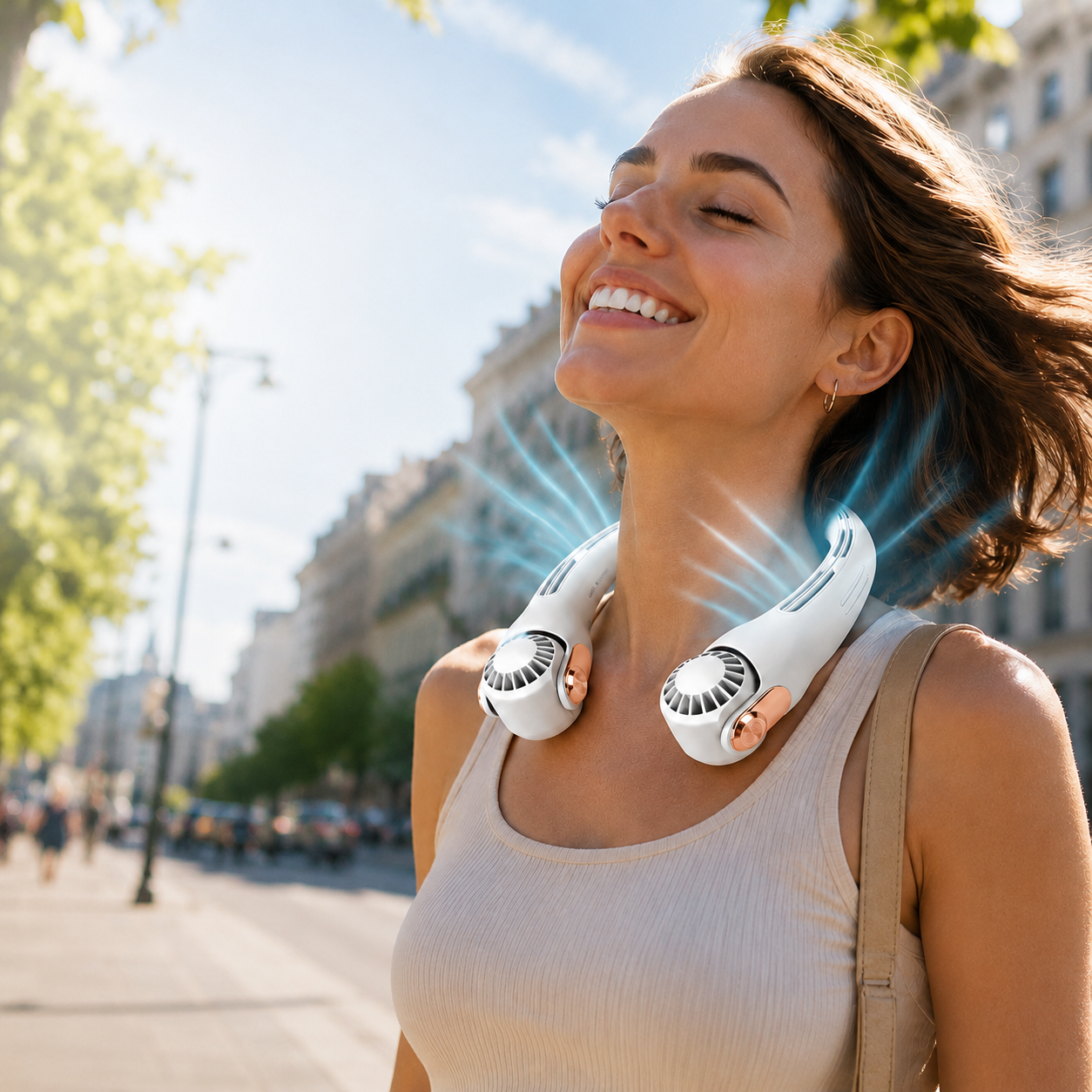 Aervia™ | Handsfree nackfläkt med 3 hastigheter