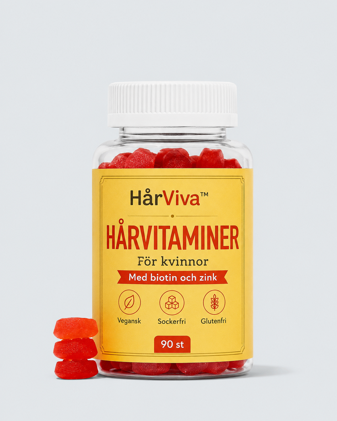 HårViva™ | Sockerfria hårvitaminer mot håravfall & för starkare hårväxt