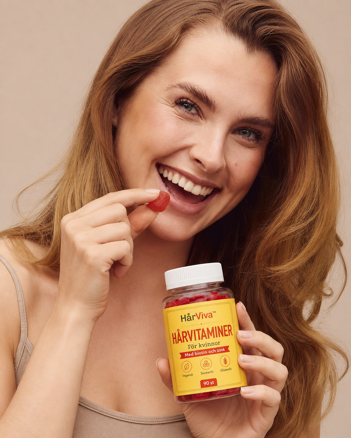 HårViva™ | Sockerfria hårvitaminer mot håravfall & för starkare hårväxt
