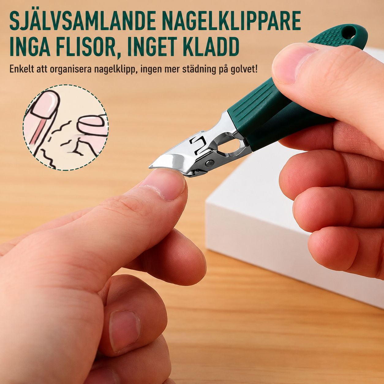 Clawvia™ Ergonomisk Nagelklippare för Tjocka & Inåtväxande Naglar