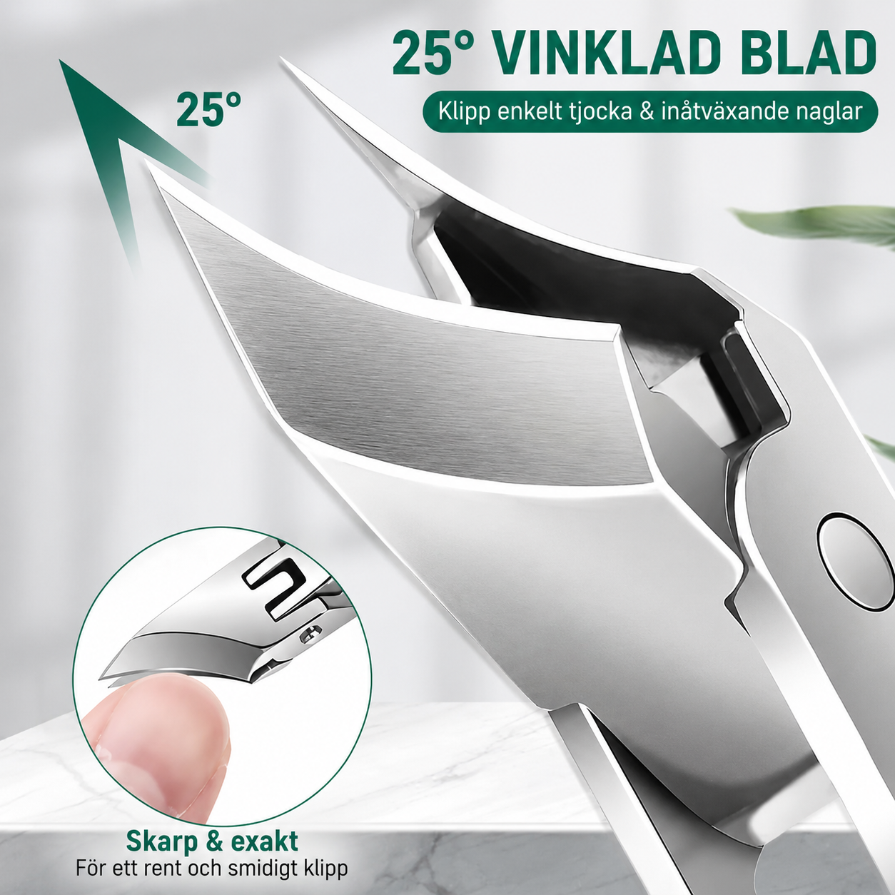 Clawvia™ Ergonomisk Nagelklippare för Tjocka & Inåtväxande Naglar