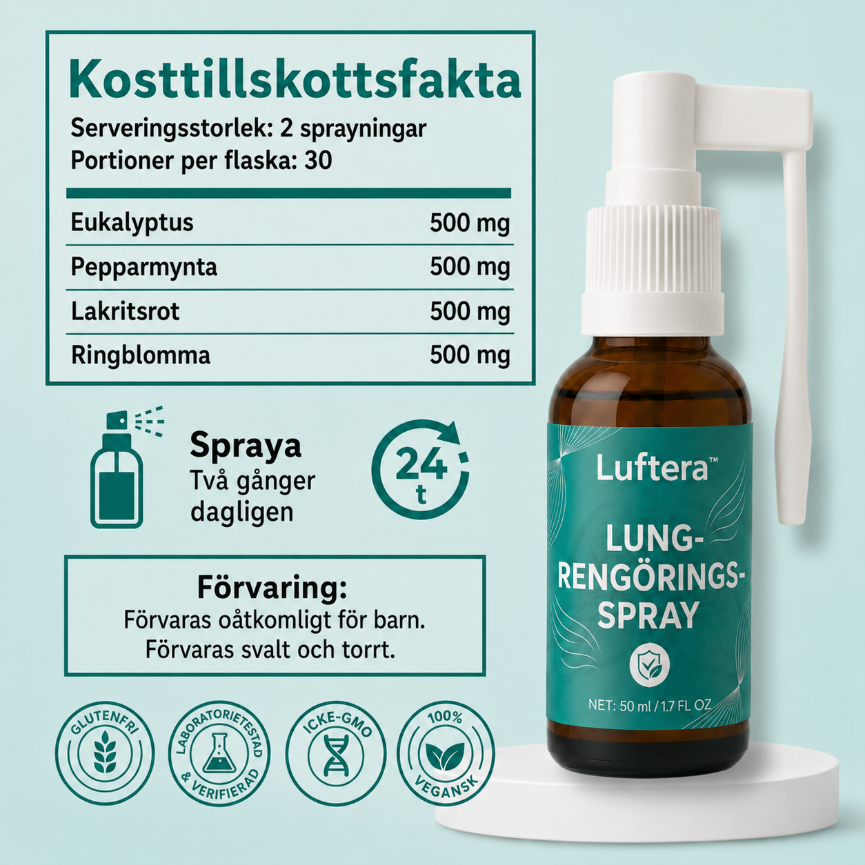 Luftera™ | Växtbaserad andningsspray för luftvägarna