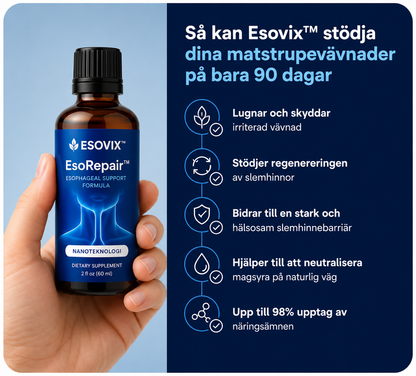 Esovix™ | Avancerat stöd för hals, matstrupe & tyst reflux