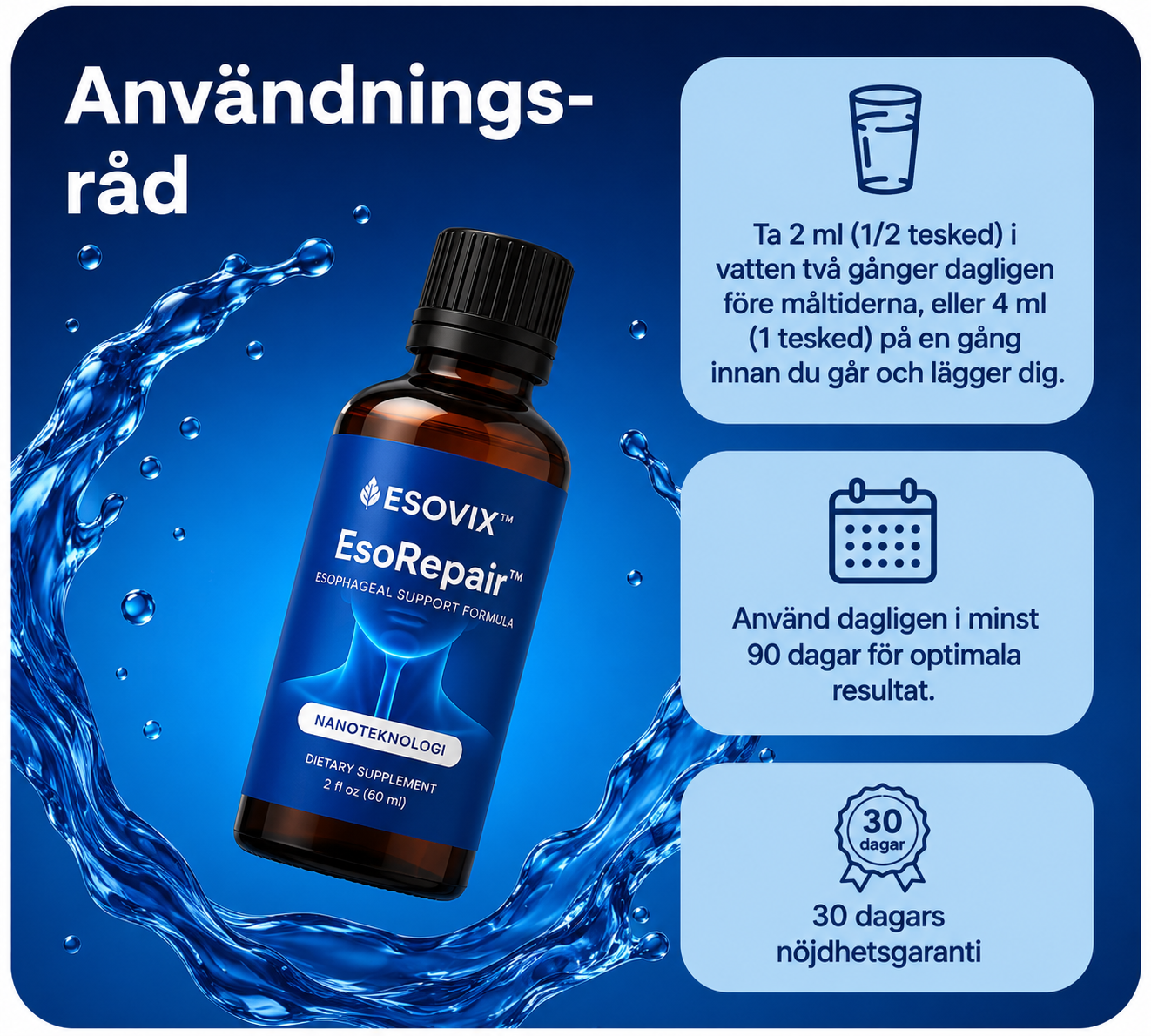 Esovix™ | Avancerat stöd för hals, matstrupe & tyst reflux