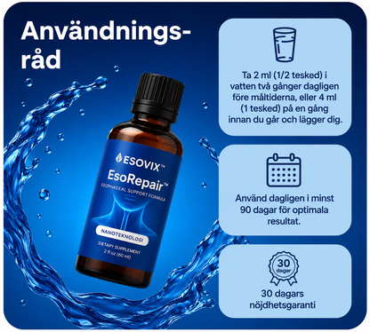 Esovix™ | Avancerat stöd för hals, matstrupe & tyst reflux