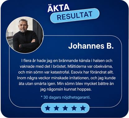 Esovix™ | Avancerat stöd för hals, matstrupe & tyst reflux