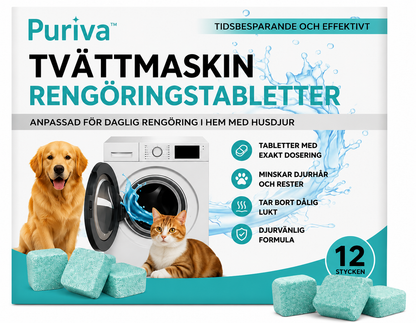 Puriva™ | Eliminera dålig lukt och dolda rester i tvättmaskinen