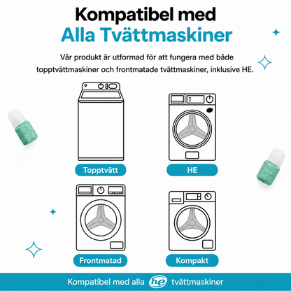 Puriva™ | Eliminera dålig lukt och dolda rester i tvättmaskinen