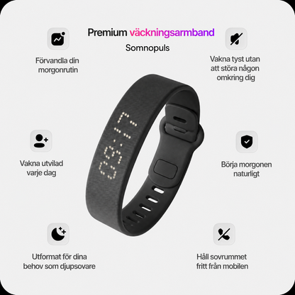 SomnoPuls™ | Vibrationsväckarklocka som väcker dig tyst – utan larm, utan stress