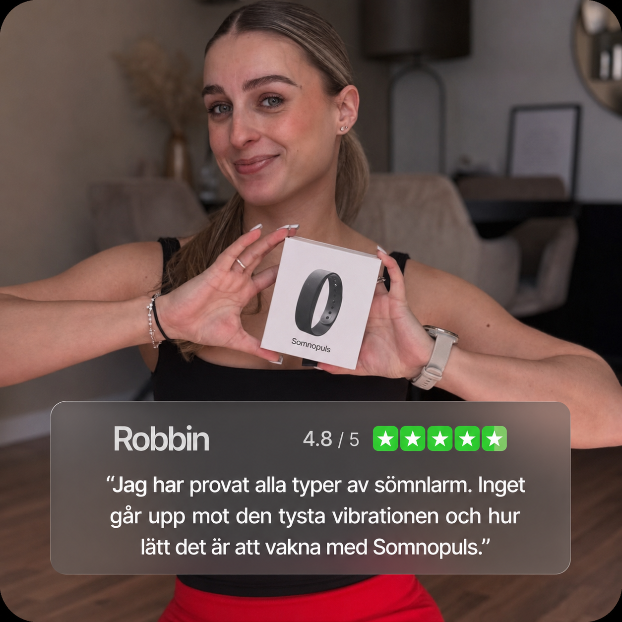 SomnoPuls™ | Vibrationsväckarklocka som väcker dig tyst – utan larm, utan stress