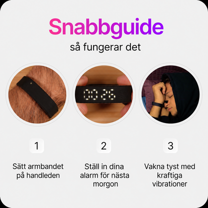SomnoPuls™ | Vibrationsväckarklocka som väcker dig tyst – utan larm, utan stress