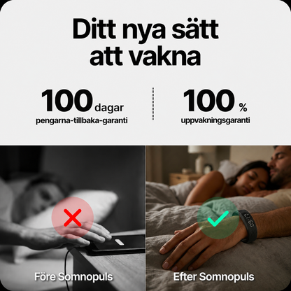 SomnoPuls™ | Vibrationsväckarklocka som väcker dig tyst – utan larm, utan stress