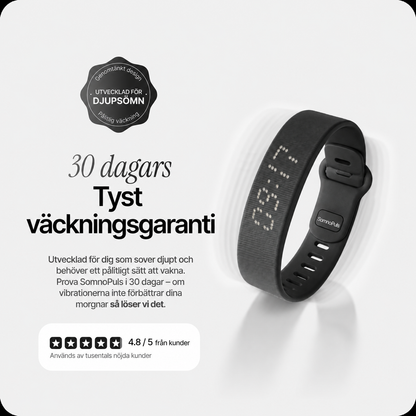 SomnoPuls™ | Vibrationsväckarklocka som väcker dig tyst – utan larm, utan stress