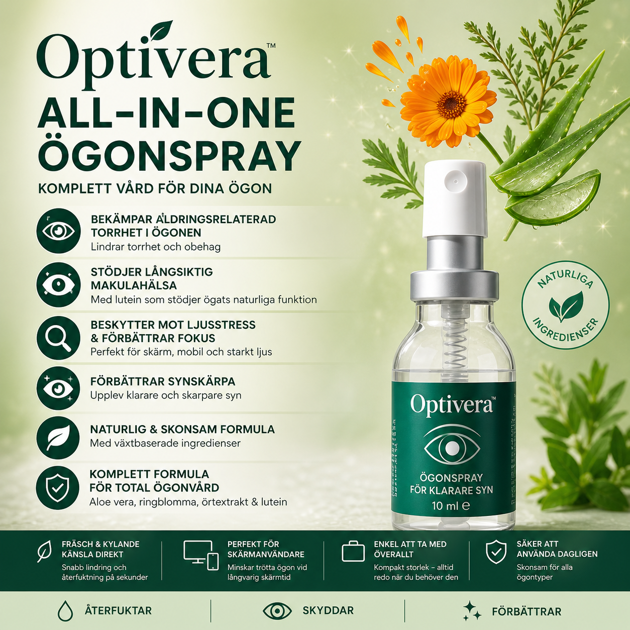 Optivera™ | Ögonspray för Återfuktning & Klarare Syn