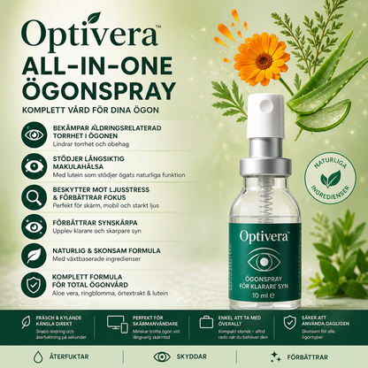 Optivera™ | Ögonspray för Återfuktning & Klarare Syn