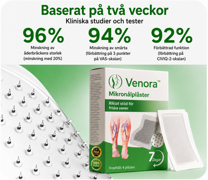 Venora™ | Minska synliga åderbråck och få lättare ben på bara 14 dagar