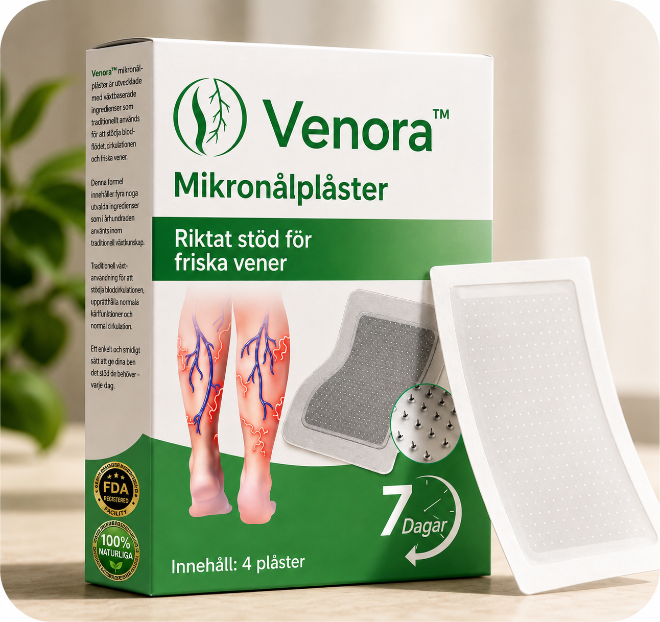 Venora™ | Minska synliga åderbråck och få lättare ben på bara 14 dagar