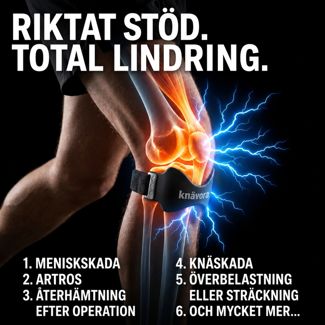 Knävora™ | Ger riktat stöd under knäskålen – utan klumpig knäortos