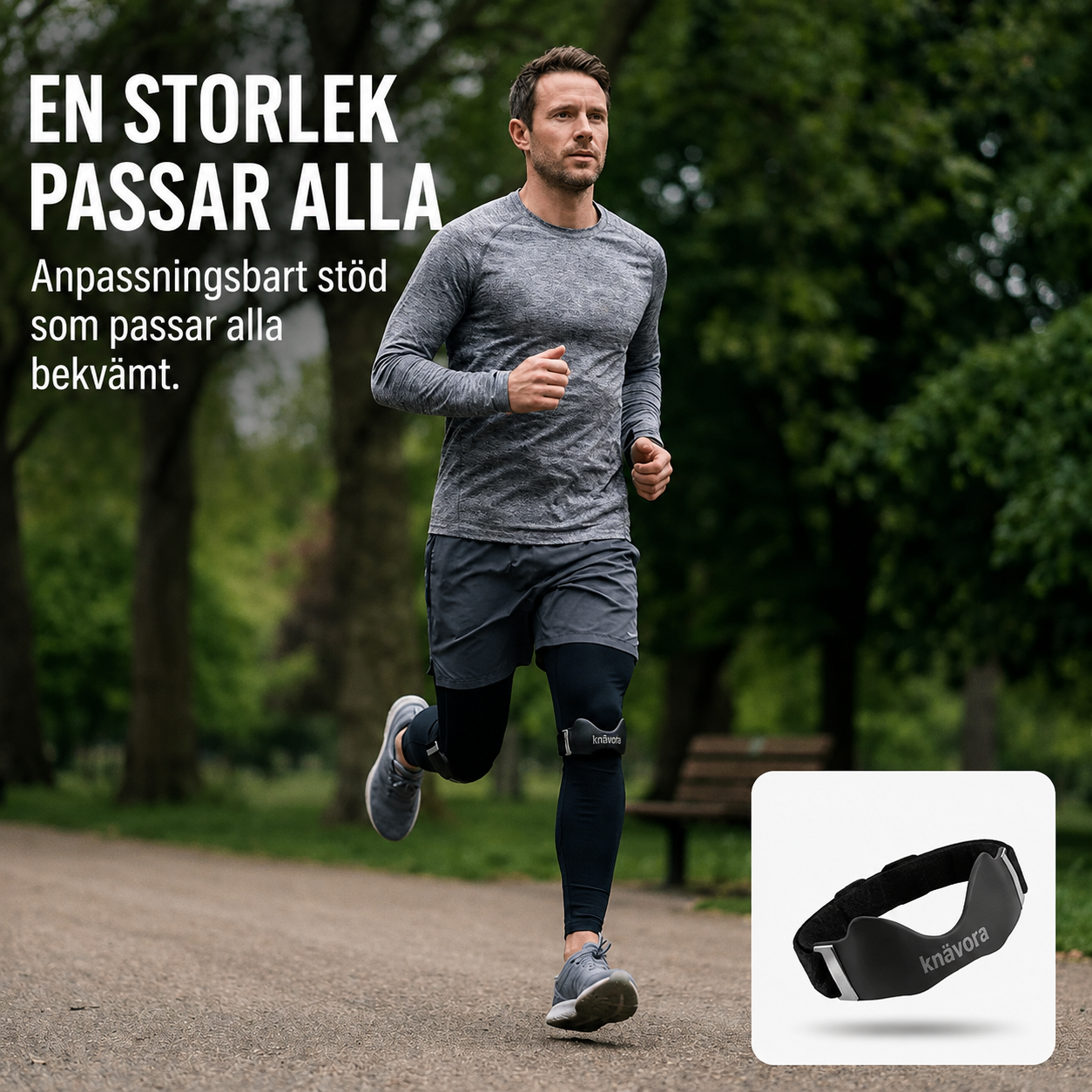 Knävora™ | Ger riktat stöd under knäskålen – utan klumpig knäortos