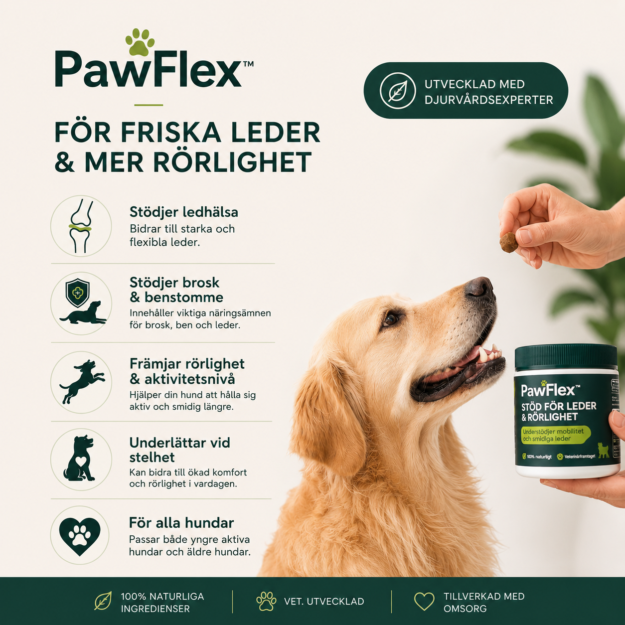 PawFlex™ | Stöd för Leder & Rörlighet hos Hundar