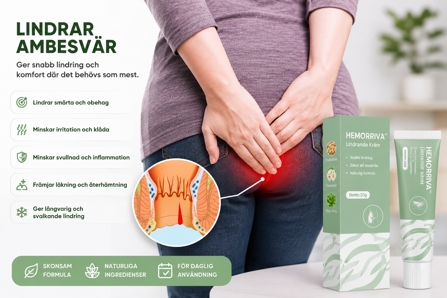 Hemoriva™ | Lindrande Komfort vid Hemorrojder