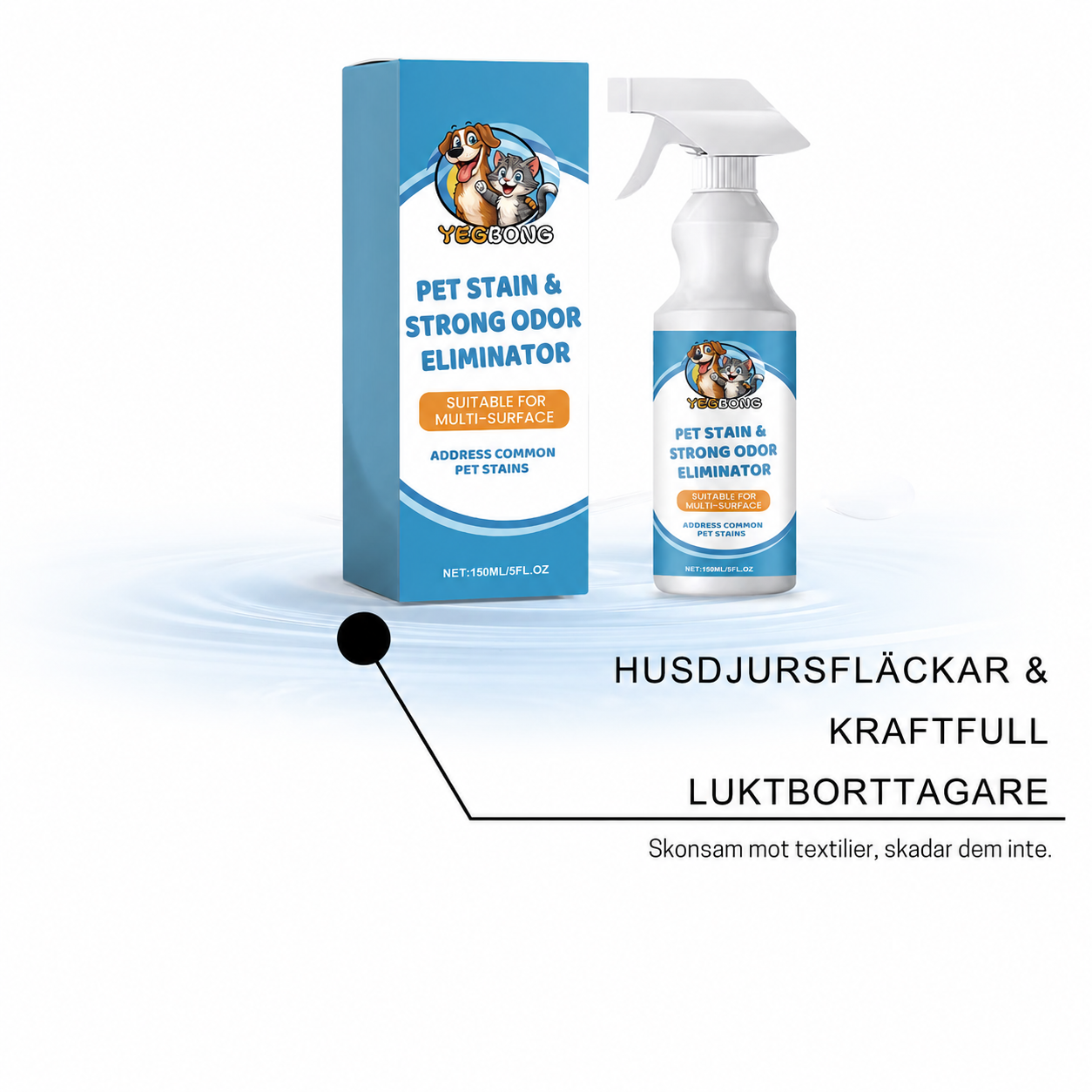 DjurFräsch – Fläck- & luktborttagare för husdjur