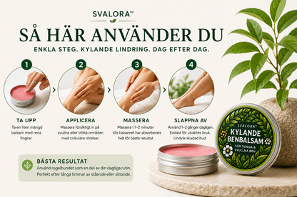 Svalora™ | Kylande Benbalsam för Tunga & Trötta Ben