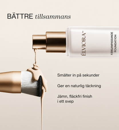 Élviora™ | Färganpassande Foundation Naturlig Lyster med SPF 30