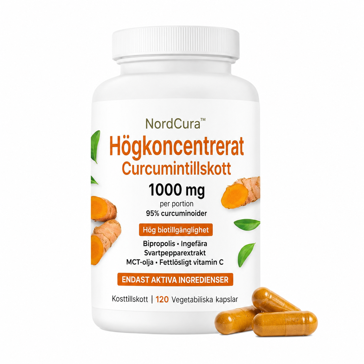 NordCura™ | Högkoncentrerat Curcumintillskott – 1000 mg