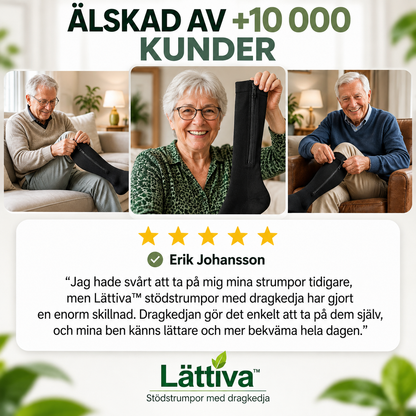 Lättiva™ | Stödstrumpor med dragkedja – på under en minut, helt själv