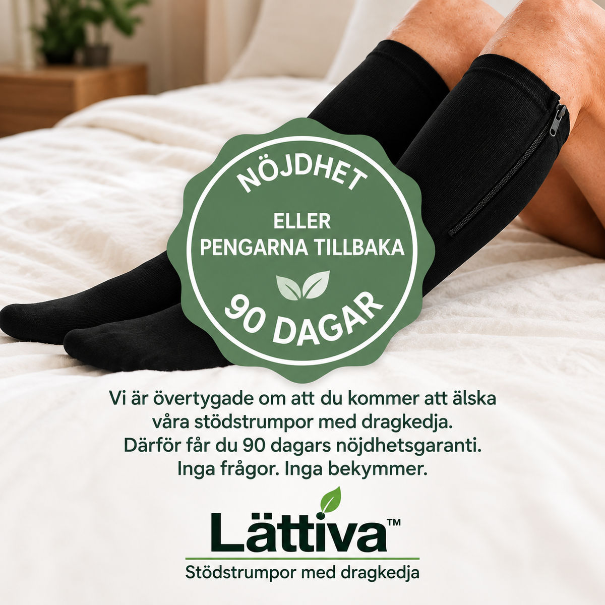 Lättiva™ | Stödstrumpor med dragkedja – på under en minut, helt själv