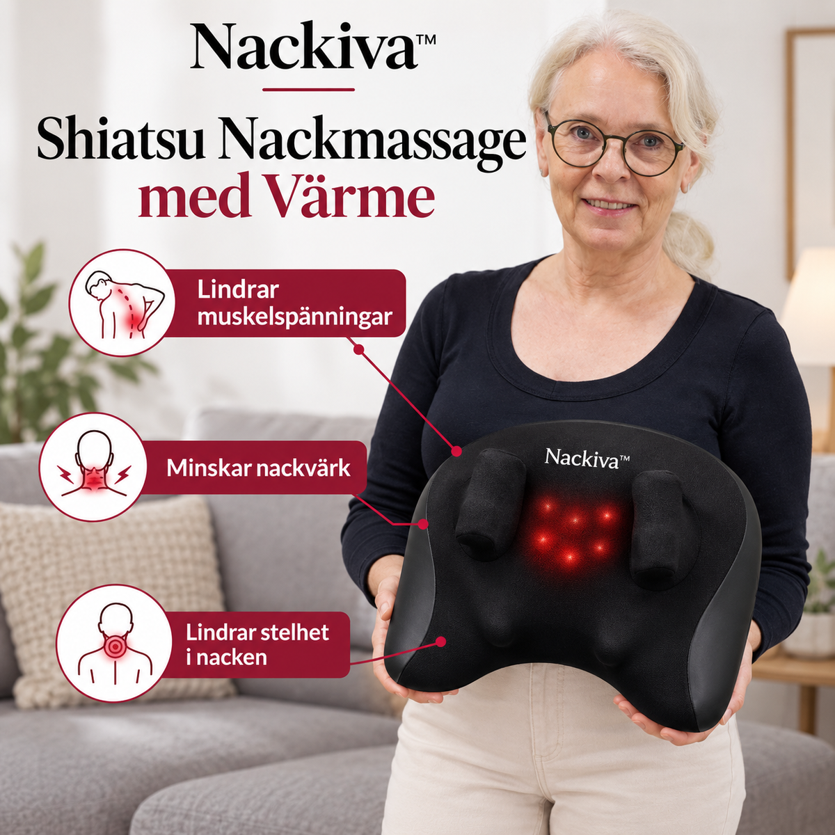 Nackiva™ | Shiatsu Nackmassage med Värme