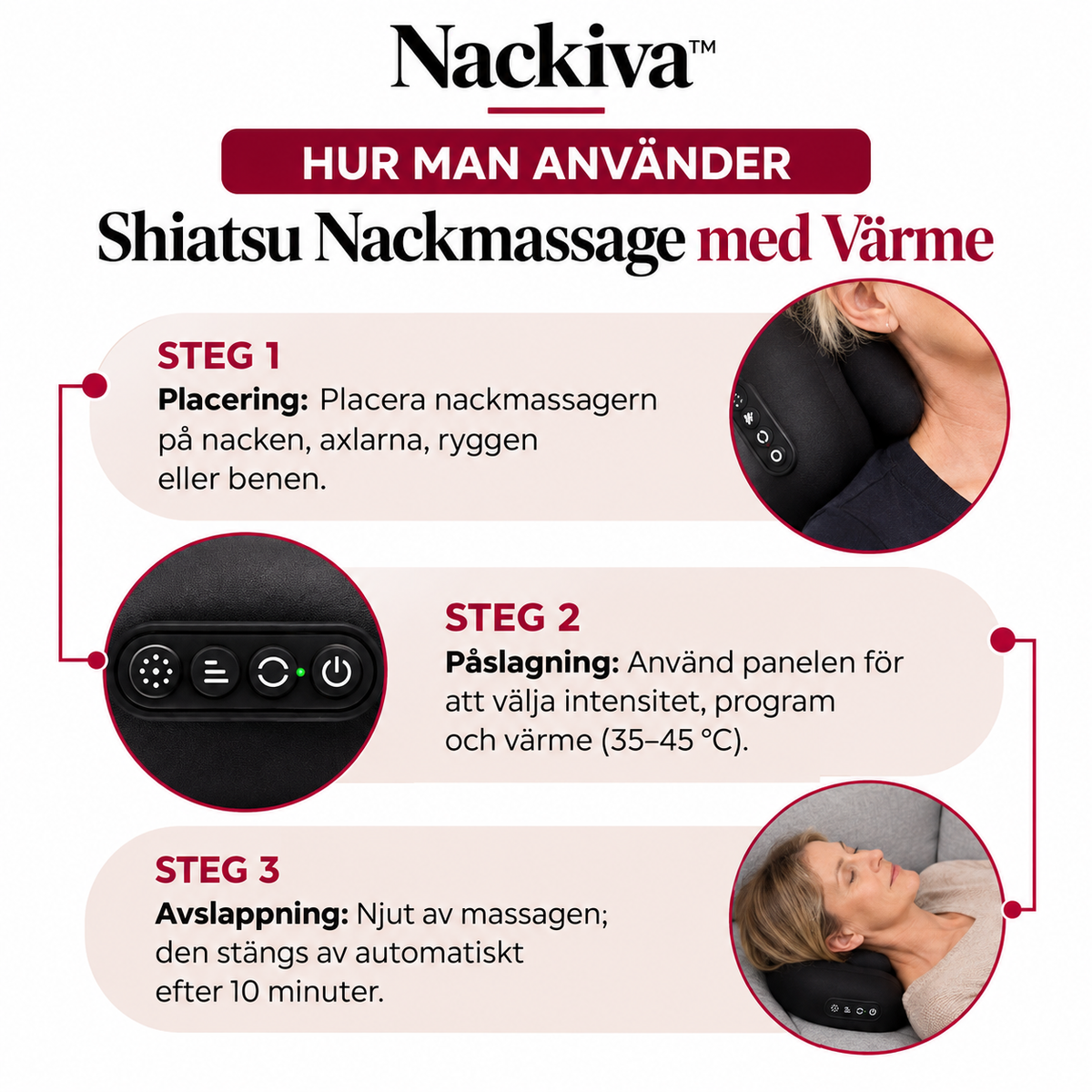 Nackiva™ | Shiatsu Nackmassage med Värme