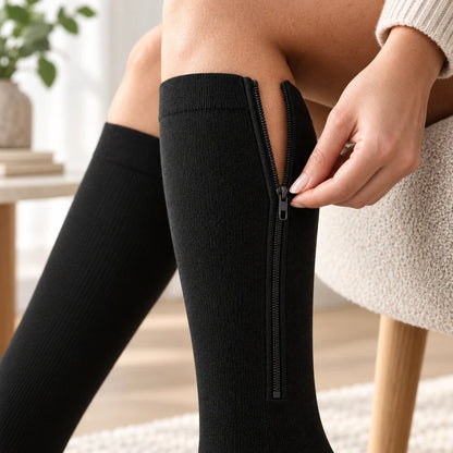 Lättiva™ | Stödstrumpor med dragkedja – på under en minut, helt själv