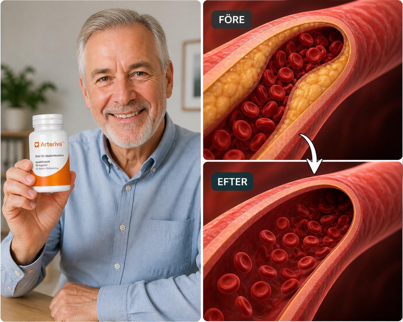 Arteriva™ | Stöd för Hälsosam Blodcirkulation & Hjärtbalans