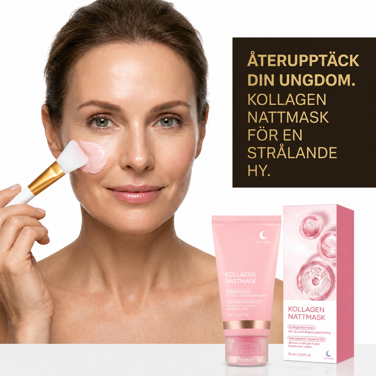 Collavie™ | Kollagen Nattmask – Fastare & Strålande Hud på 2 Veckor